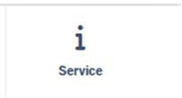 Informationsicon mit Schriftzug Service