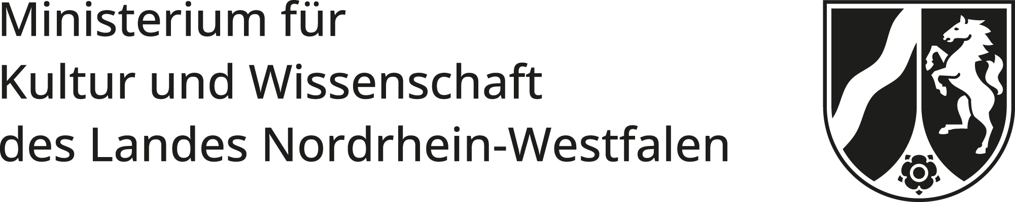 Logo des Ministerium für Kultur und Wissenschaft NRW (S/W)