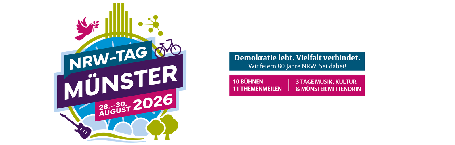 Logo und Werbung für NRW-Tag 2026 in Münster