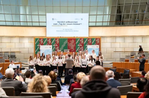 Schülerchor im Landtag