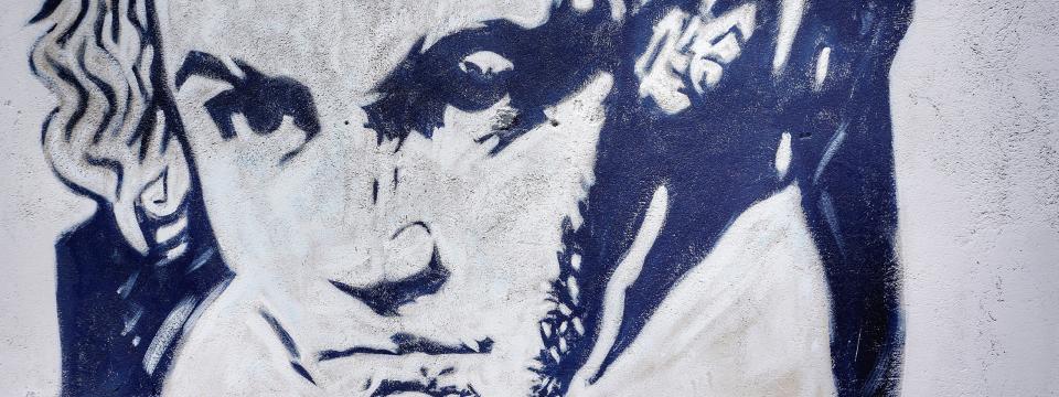 Ein Street-Art Bild von Ludvig van Beethoven