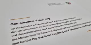 Symbolbild Gemeinsame Erklärung zum Gender Pay Gap