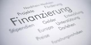 Wörterwolke mit dem Wort Finanzierung