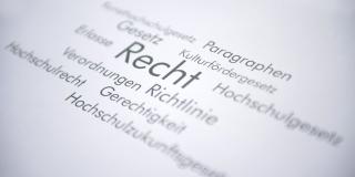 Wörterwolke mit dem Wort Recht