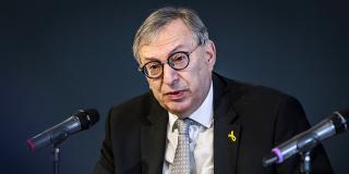Abraham Lehrer bei der PK