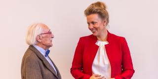 Dr. Leon Weintraub im Gespräch mit Ministerin Ina Brandes MdL