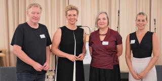 Gruppenbild Ministerin Ina Brandes MdL mit Vereinsvorstand Dritte Orte