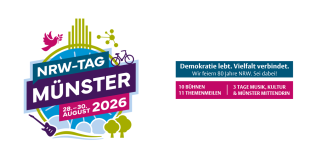 Logo und Werbung für NRW-Tag 2026 in Münster