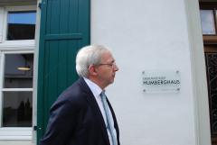 Klaus Kaiser beim Gedenkstättenbesuch im Humberghaus Dingden